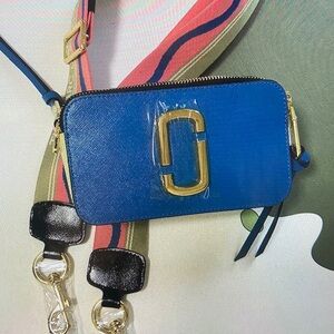 Marc Jacobs The Snapshot Small Blue Crossbody Bag